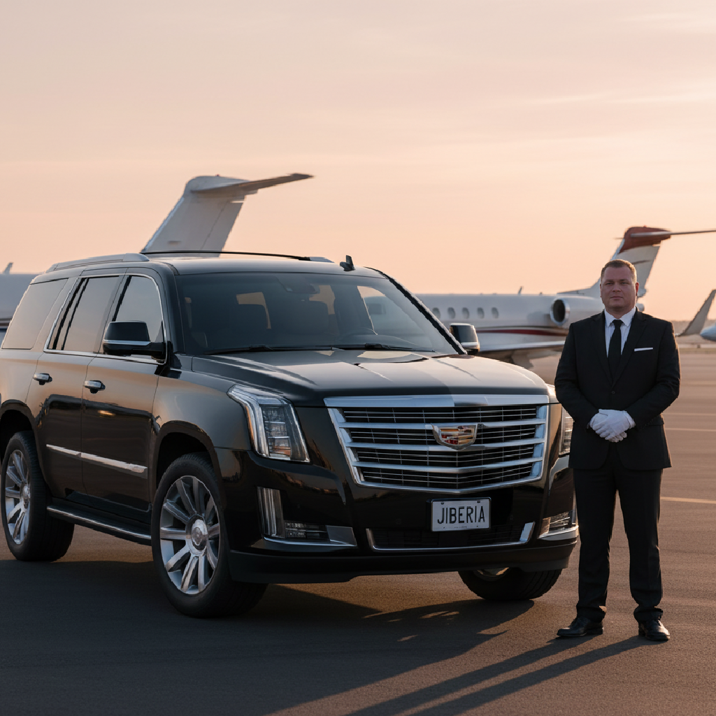 Chauffeur-driven Escalade for Teterboro and private airports with FBO coordination, ramp or curbside pickup, and 24/7 availability for executives and families.